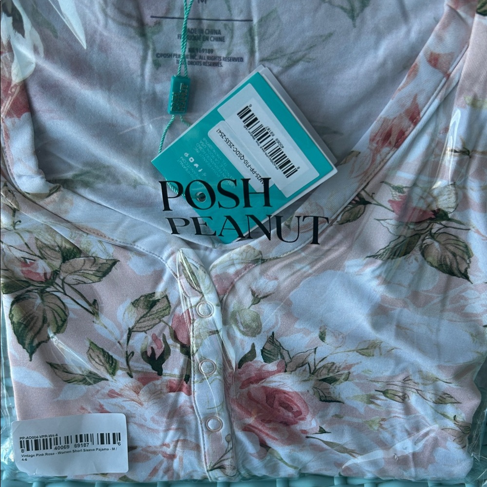 Posh Peanut Pink and Green Floral Top